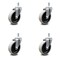 Service Caster 4 Inch Thermoplastic Rubber Wheel 3/8 Inch Threaded Stem Caster SCC, 4PK SCC-TS05S410-TPRS-381615-4 - alternate 2